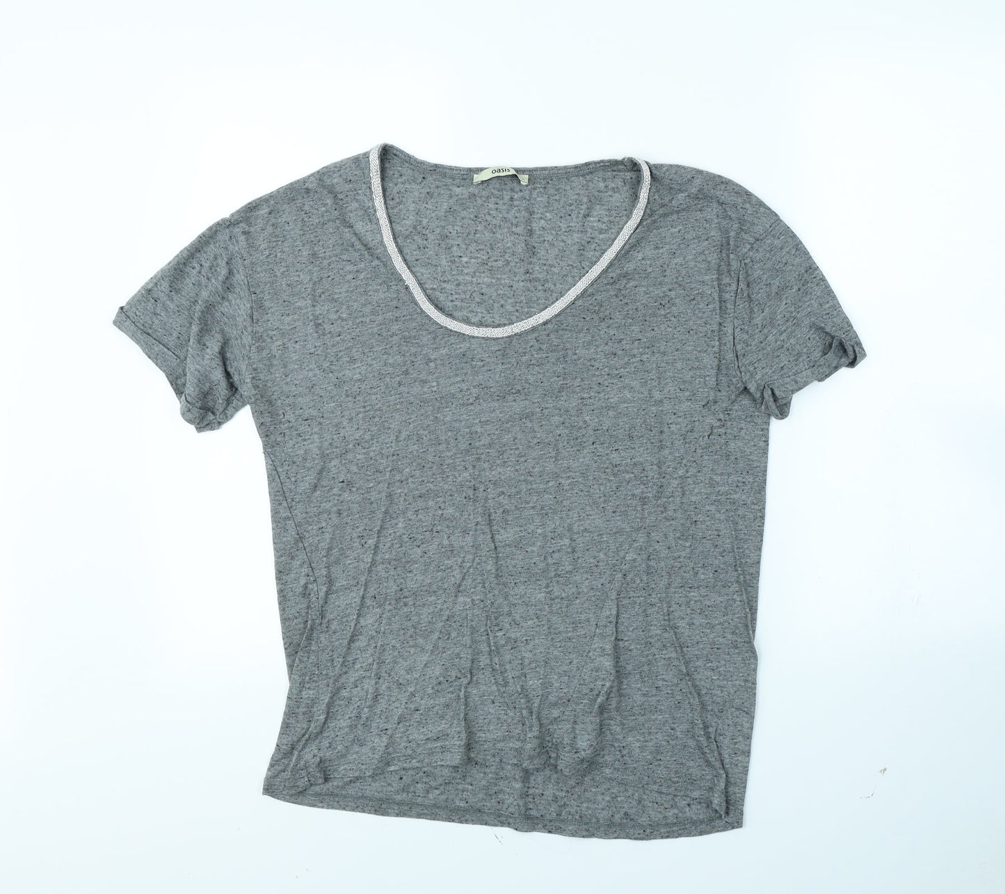 Oasis Womens Grey   Basic T-Shirt Size L
