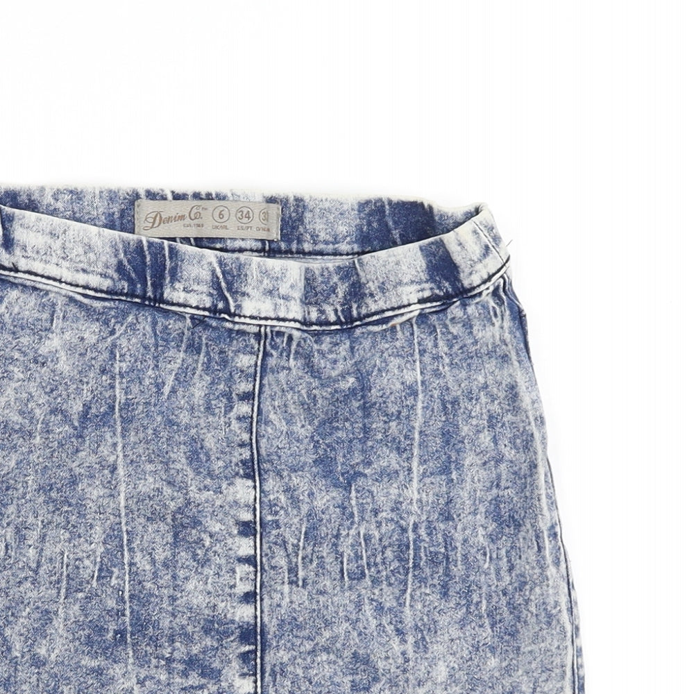 Denim Co Womens Blue   Straight & Pencil Skirt Size 6  - Denim