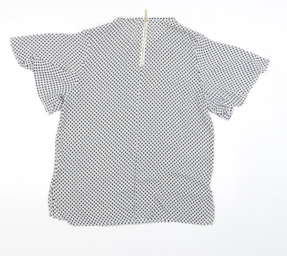 Back view of Atmosphere women’s white basic blouse, size UK 12