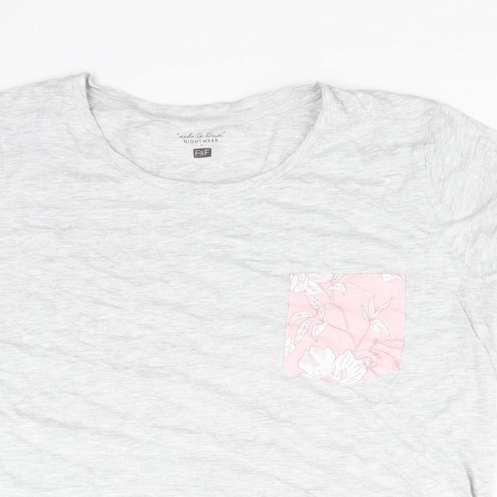 F&F Womens Grey   Basic T-Shirt Size 20
