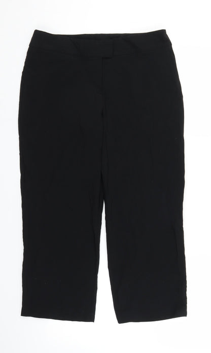 Preloved BHS Womens Black   Trousers  Size 12 L21 in - Front