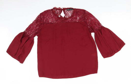 Select Womens Red   Basic Blouse Size 14