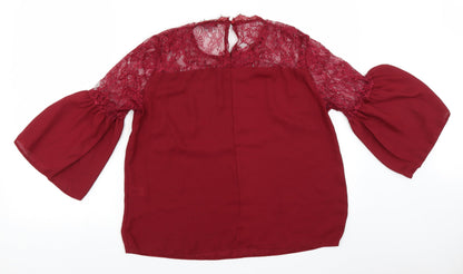 Preloved Select Womens Red   Basic Blouse Size 14 - Back