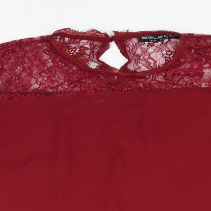 Preloved Select Womens Red   Basic Blouse Size 14 - Detail