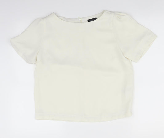 Topshop Womens White   Basic Blouse Size 10