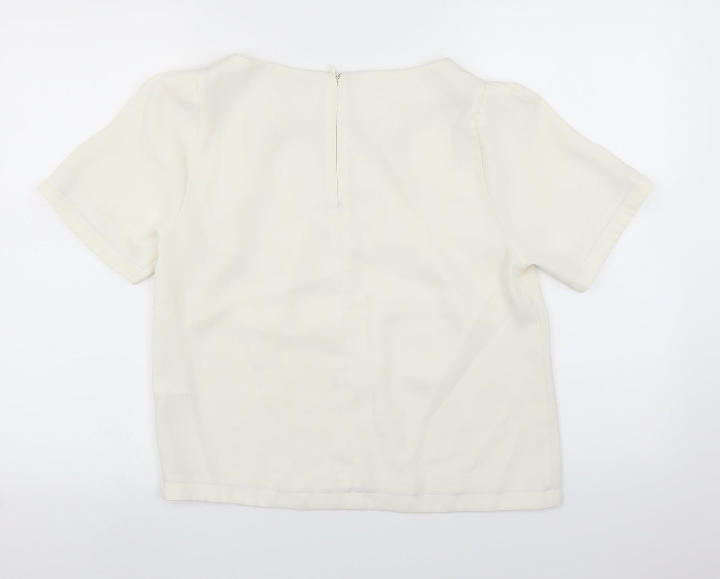 Topshop Womens White   Basic Blouse Size 10