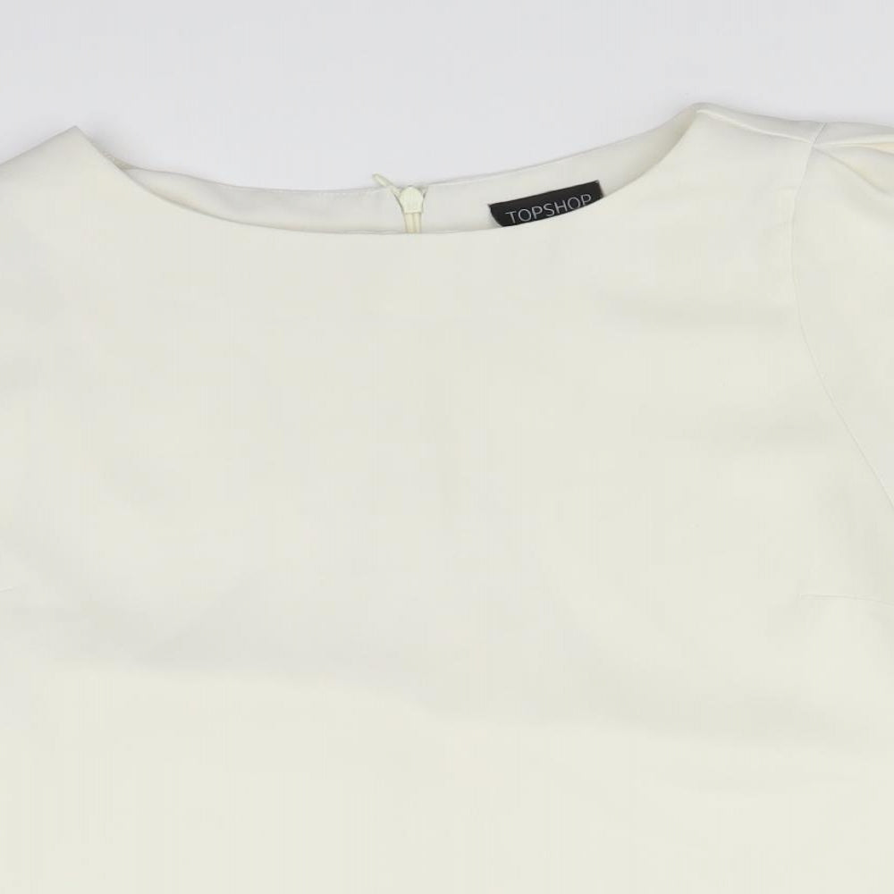 Topshop Womens White   Basic Blouse Size 10