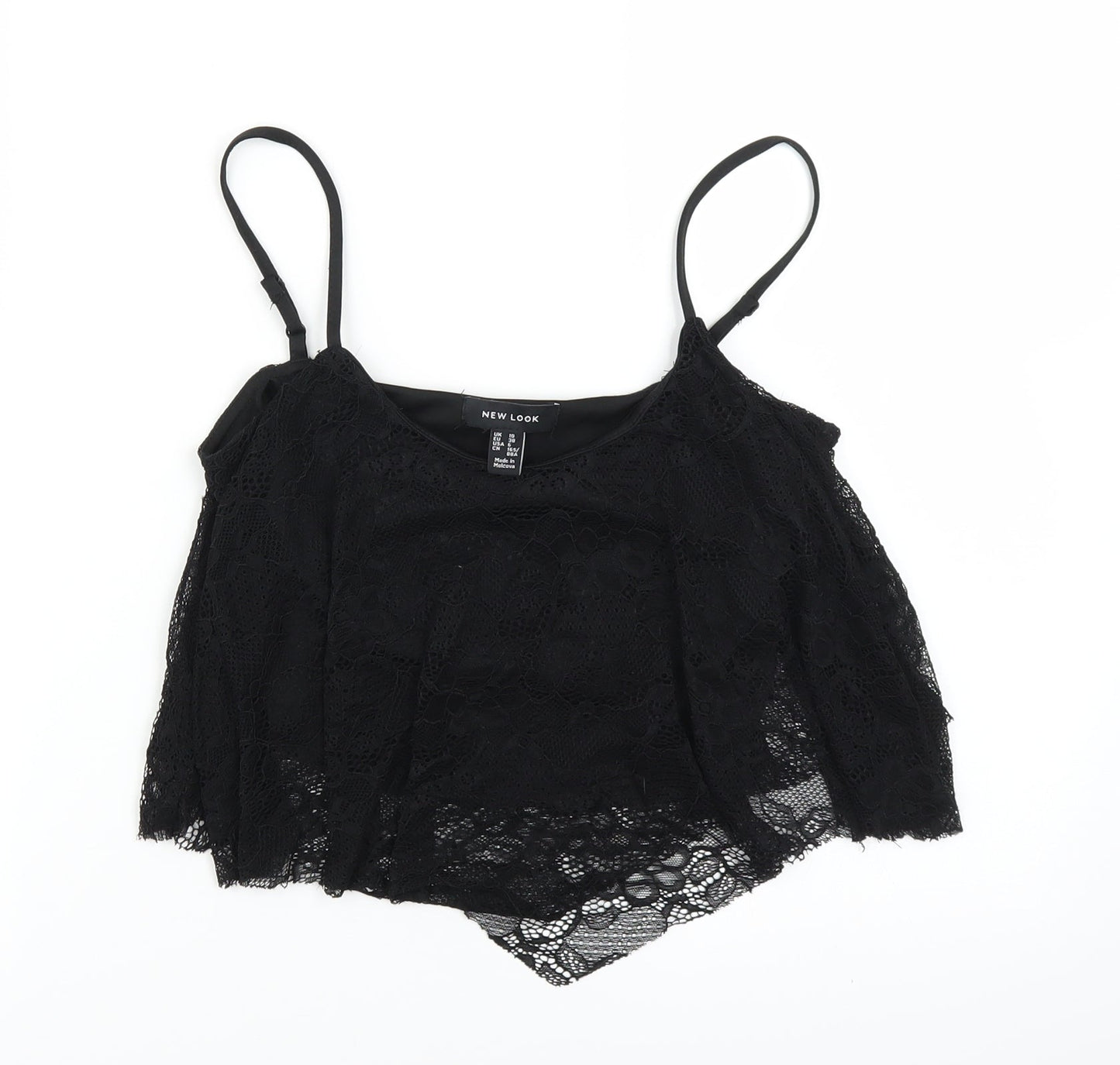 New Look Womens Black   Cropped Tank Size 10