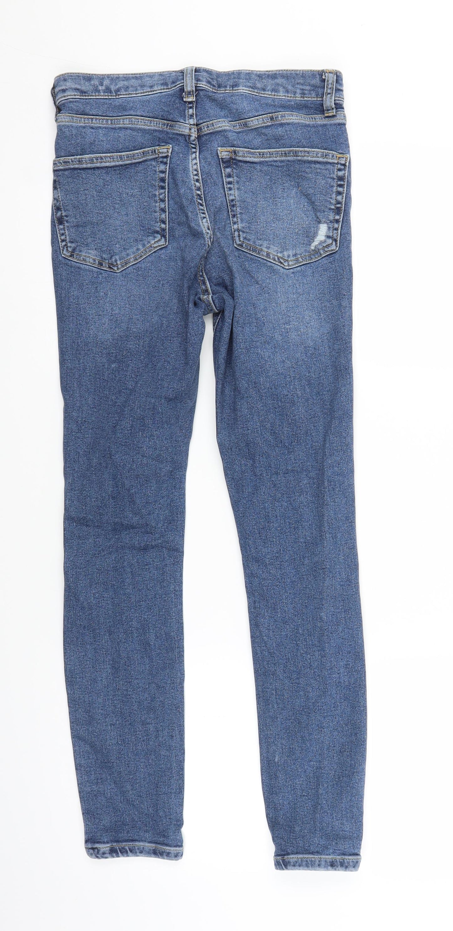 Topshop Womens Black  Denim Skinny Jeans Size 28 in L26 in