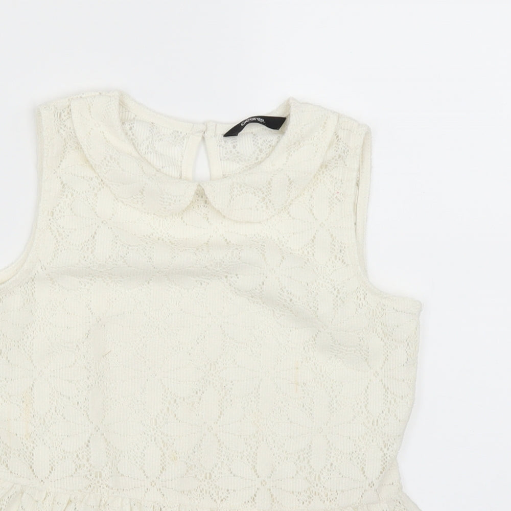 George Girls Ivory   Basic Blouse Size 8-9 Years
