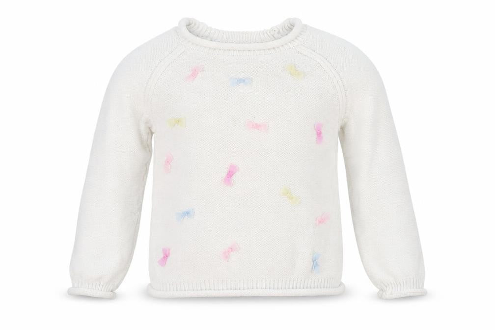 Shrinkig Violet Girls White  Knit Pullover Jumper Size 4-5 Years