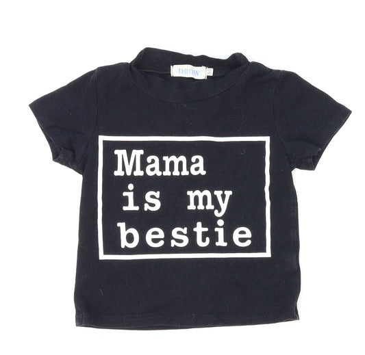 Dbow Baby Black   Basic T-Shirt Size 12 Months  - Mama is my Bestie