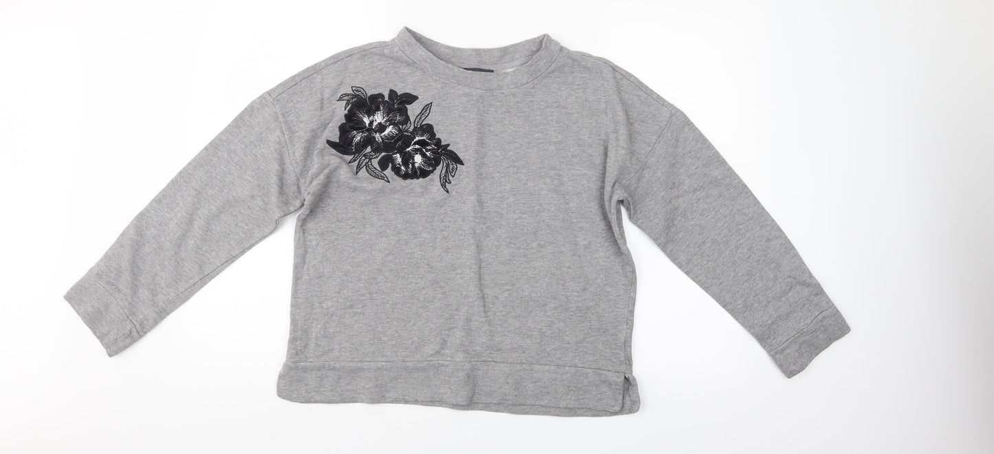 M&S Womens Grey   Pullover Sweatshirt Size 10