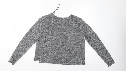 Preloved Divided Womens Grey   Henley Jumper Size M - Back