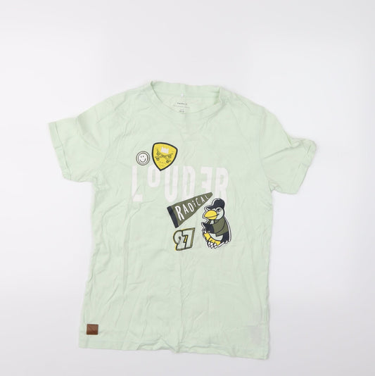 name it Boys Green   Basic T-Shirt Size 11-12 Years