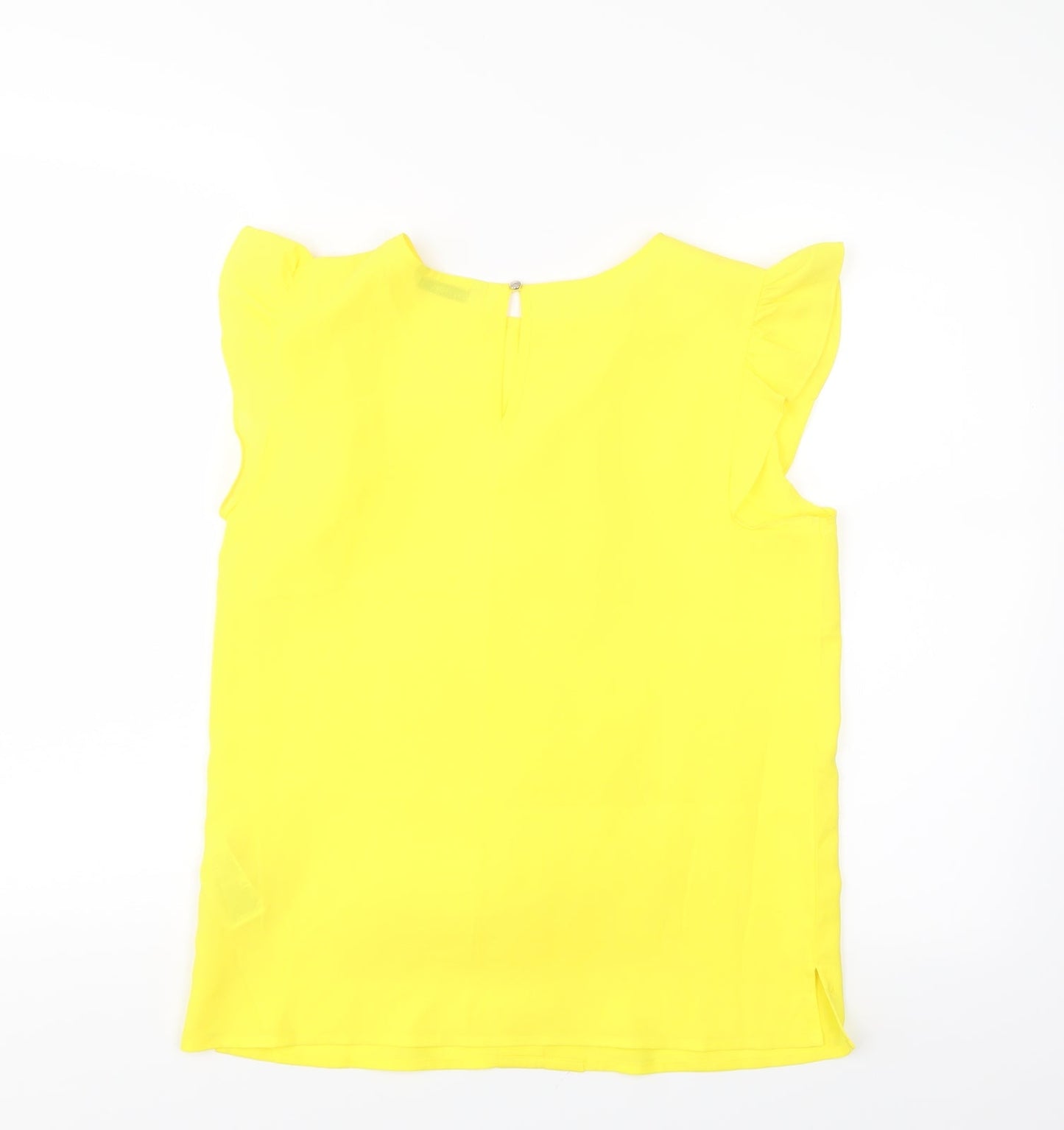 Calliope Womens Yellow   Basic Blouse Size S