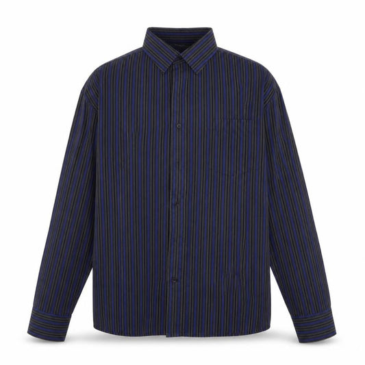 Murano Mens Black Striped   Button-Up Size 40