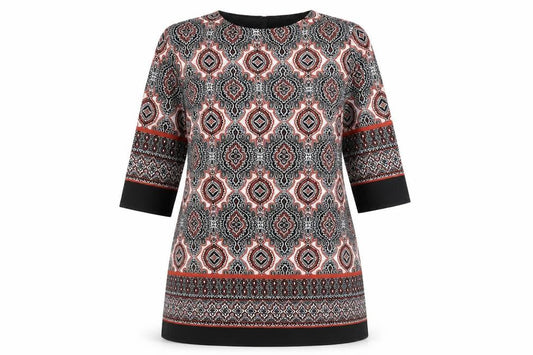 Womens Black Paisley  T-Shirt Dress  Size 12