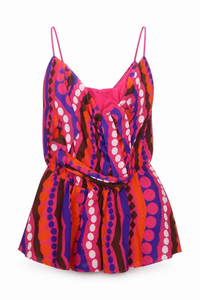 ASOS Womens Multicoloured Geometric  A-Line Set Size 8