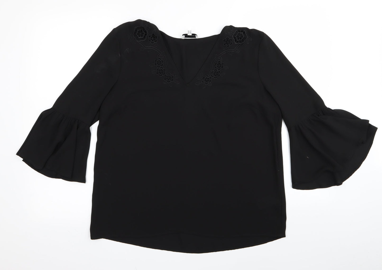 Warehouse Womens Black   Basic Blouse Size 10