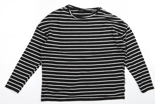 Dorothy Perkins Womens Black Striped  Pullover Jumper Size 10
