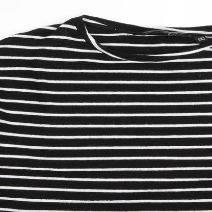 Preloved Dorothy Perkins Womens Black Striped  Pullover Jumper Size 10 - Detail