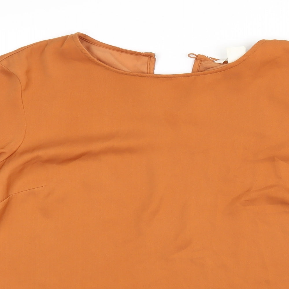 H&M Womens Brown   Basic Blouse Size 36