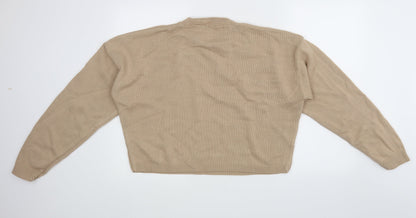 Back view of In the Style women’s beige jumper, size UK 8