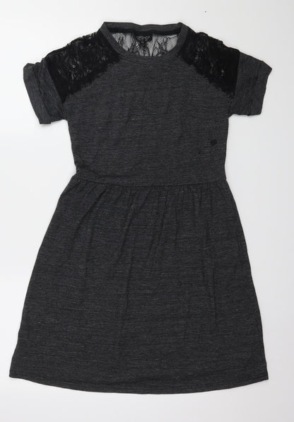 Preloved Top Shop Womens Black   A-Line  Size 6 - Front