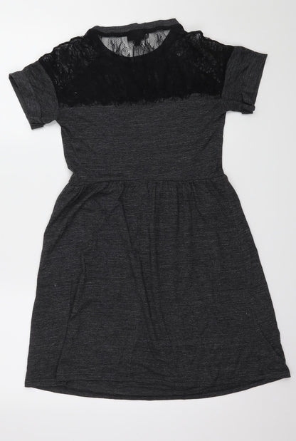 Preloved Top Shop Womens Black   A-Line  Size 6 - Back