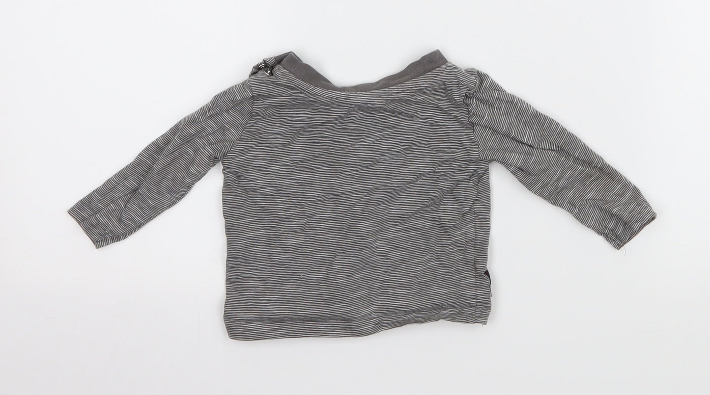 Primark Baby Grey Striped  Basic T-Shirt Size 3-6 Months