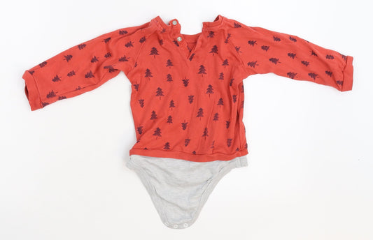 Preworn Boys Red   Babygrow One-Piece Size 6-9 Months