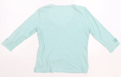 Preloved Preworn Womens Blue   Basic Blouse Size 12 - Back