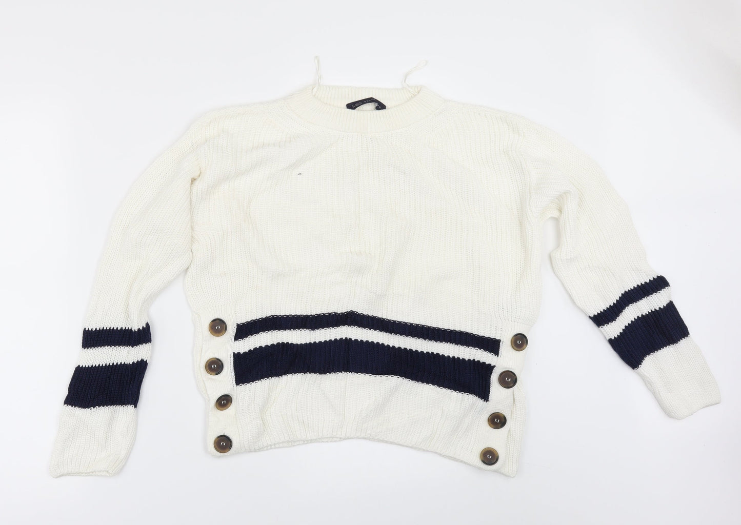 Marks and Spencer Womens  Striped  Pullover Jumper Size S