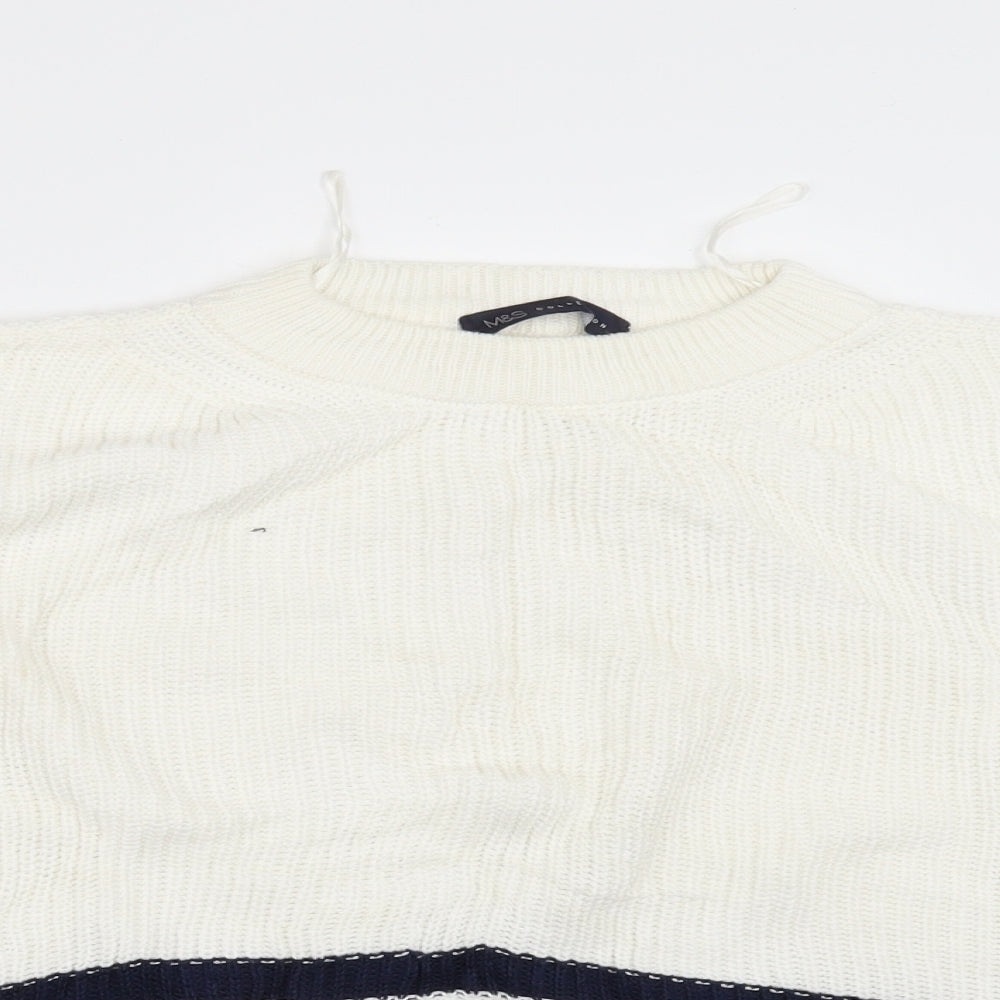 Marks and Spencer Womens  Striped  Pullover Jumper Size S