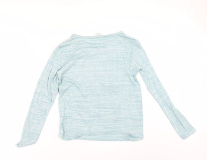 Preloved H&M Girls Green   Pullover Jumper Size 11-12 Years - Back
