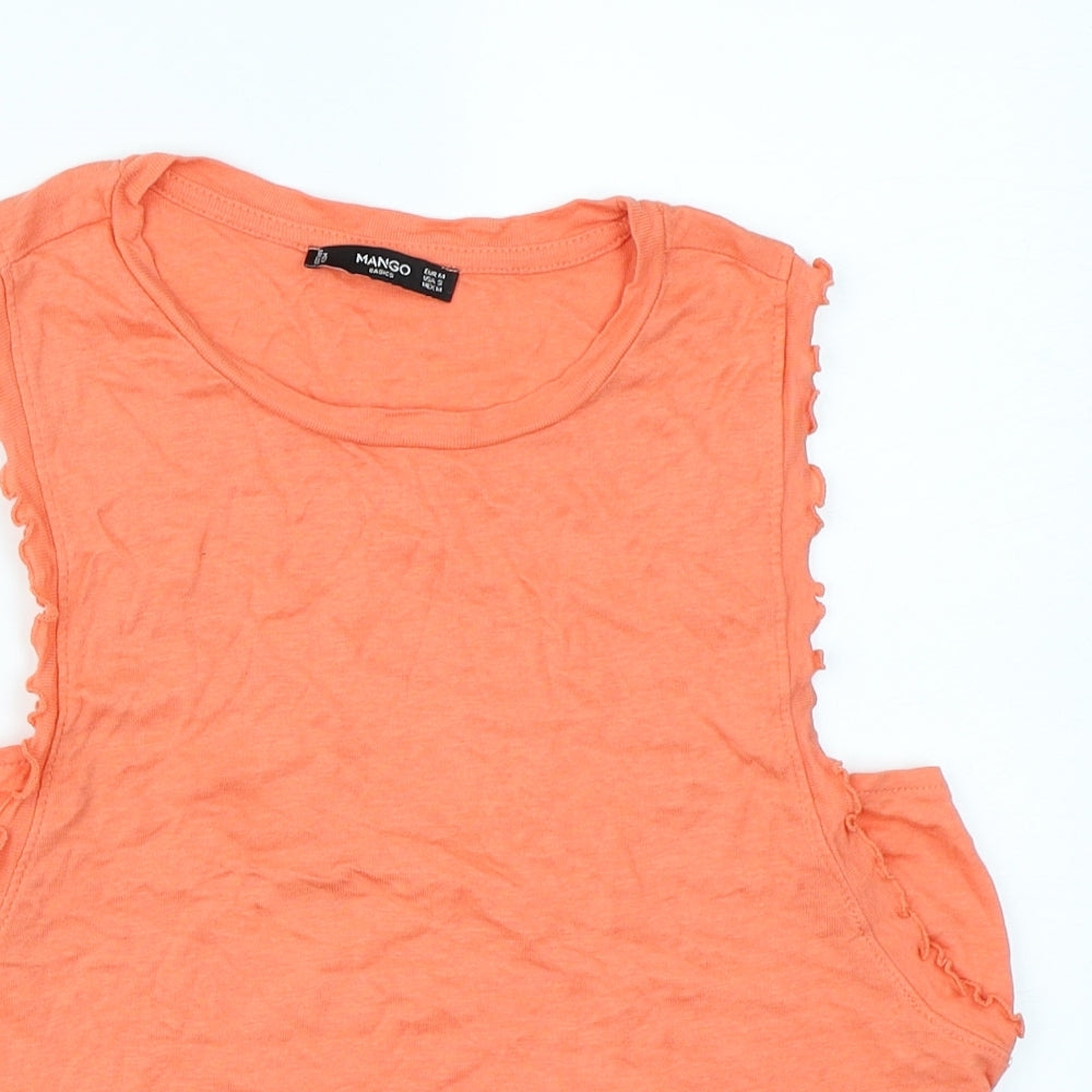 Mango Womens Orange   Basic Tank Size M