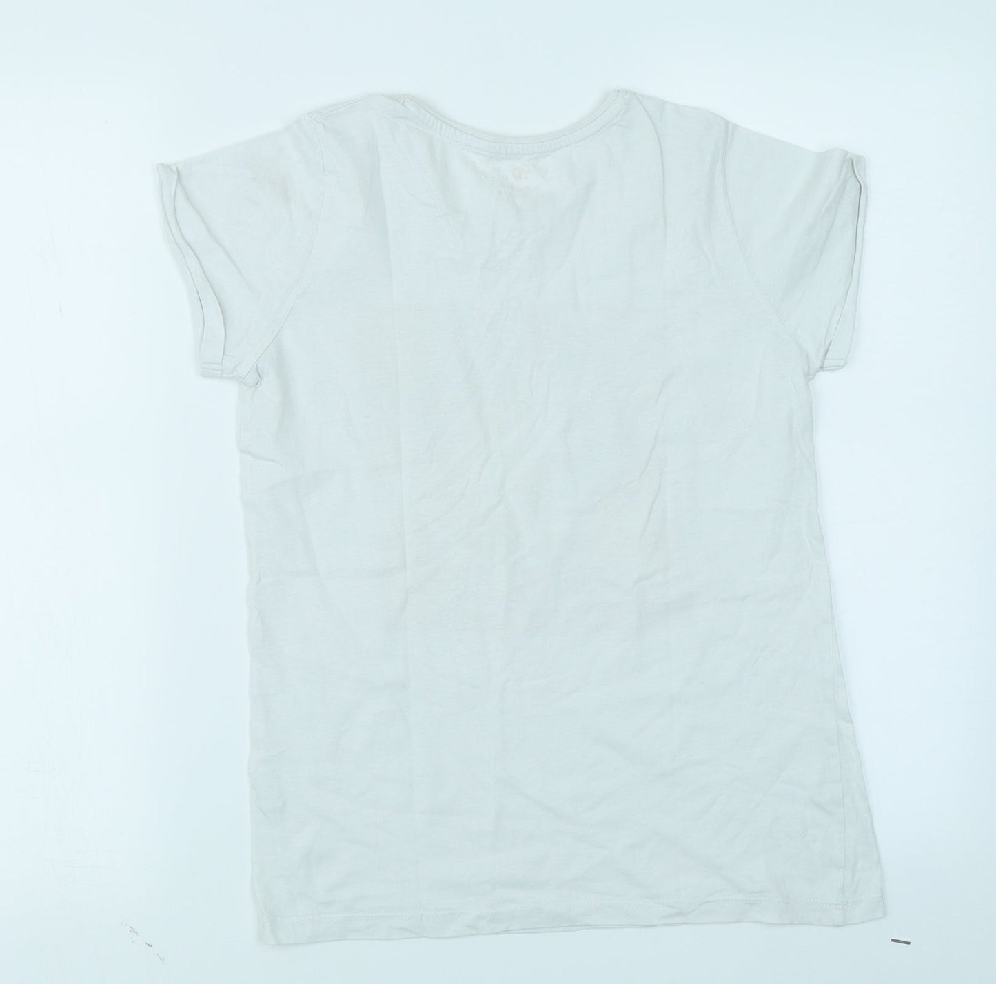 YD Girls White   Basic T-Shirt Size 12-13 Years