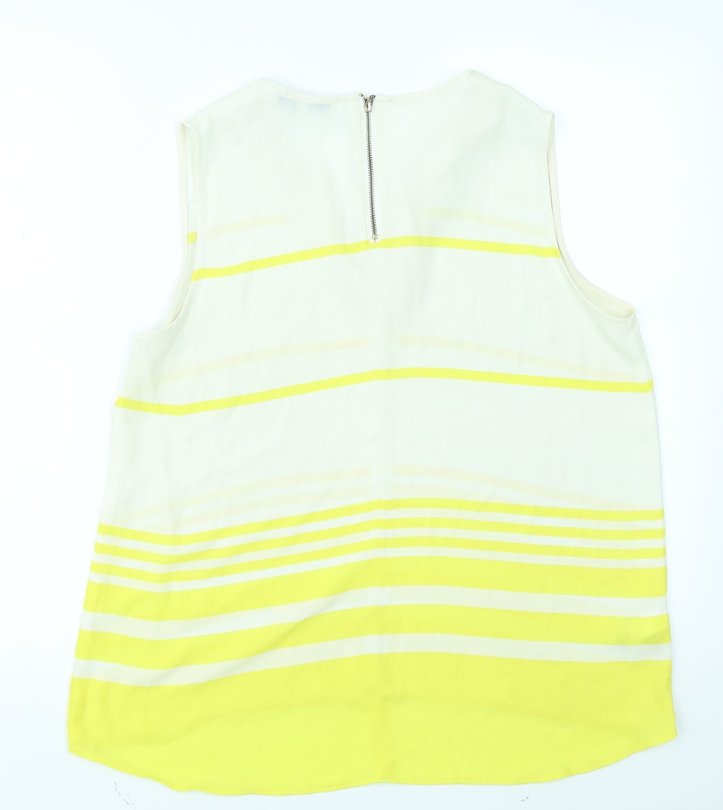 NEXT Womens Yellow Striped  Basic Blouse Size 14
