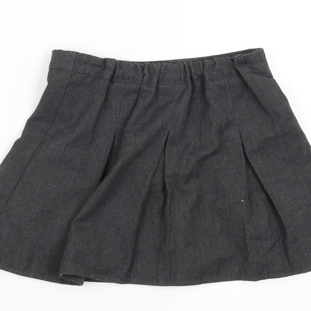 Preworn Girls Grey   A-Line Skirt Size 3-4 Years - School
