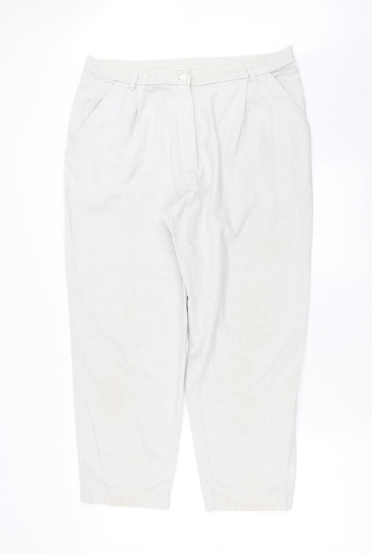 Marks and Spencer Womens Grey   Trousers  Size 18 L26 in