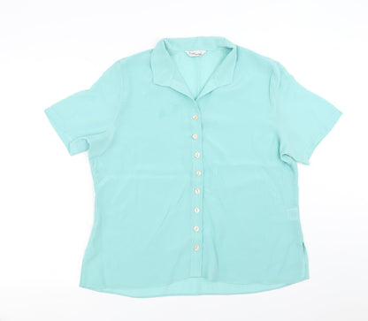 Preloved Design essentials Womens Green   Basic Blouse Size 18 - Front