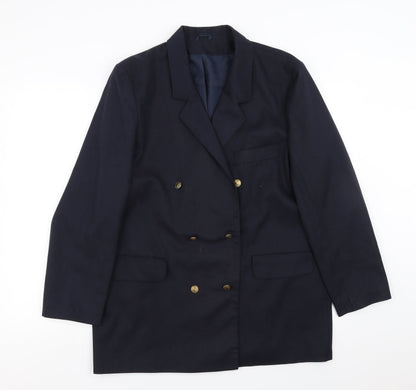 Preloved Classic Woman Womens Blue   Jacket Suit Jacket Size 16 - Front