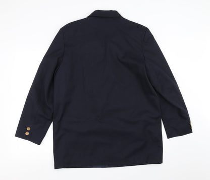 Preloved Classic Woman Womens Blue   Jacket Suit Jacket Size 16 - Back