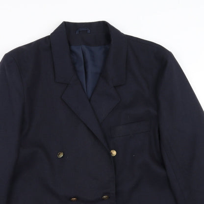 Preloved Classic Woman Womens Blue   Jacket Suit Jacket Size 16 - Detail