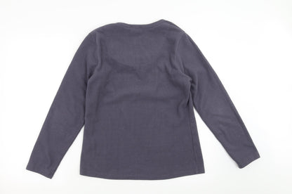Marks & Spencer Womens Purple  Fleece Pullover Jumper Size 12