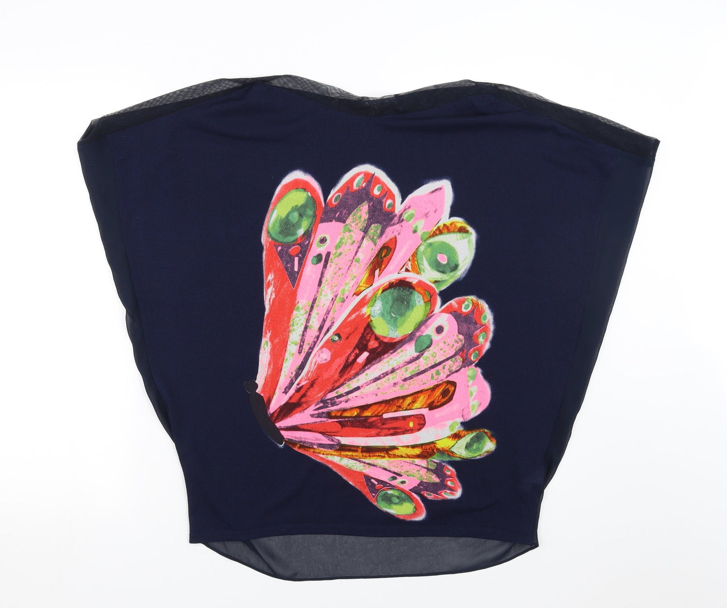 Mina uk Womens Blue   Basic Blouse Size 8  - butterfly