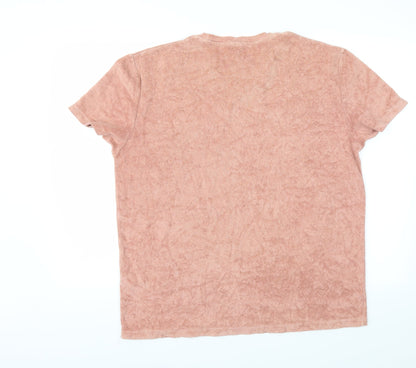 Back view of ASOS women’s pink basic t-shirt, size M