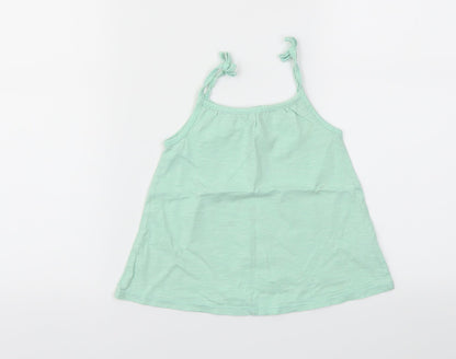 Back view of George girls’ green basic t-shirt, size 3-4, years