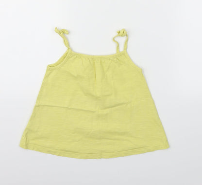 Back view of George girls’ yellow basic t-shirt, size 3-4, years